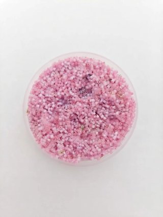 Abalorios cristal tubo rosa brillante