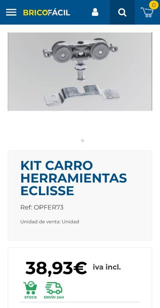 Kit roldana ruedas puerta Eclisse