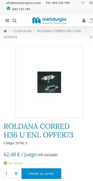 Kit roldana ruedas puerta Eclisse