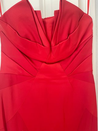 Vestido largo rojo Coast palabra de honor vintage