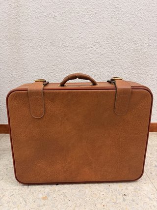 Maleta vintage cuero marrón