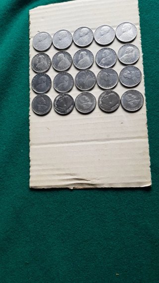 Monete Vaticane 4 Papi set 20 pezzi