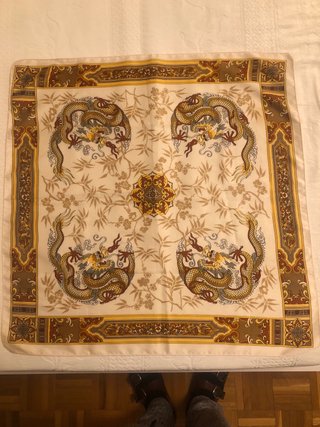 Pañuelo Estampado Beige y Marrón