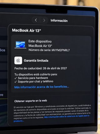 MacBook Air M5 13 16 gb Azul Cielo Español 8 Ciclo