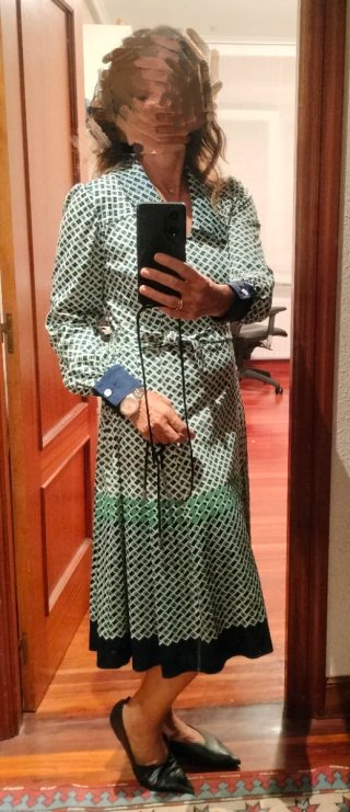 Vestido Camisero Vintage Estampado