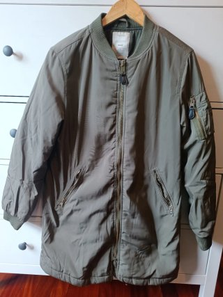 Chaqueta Bomber Mujer Bershka Talla M Verde Caqui
