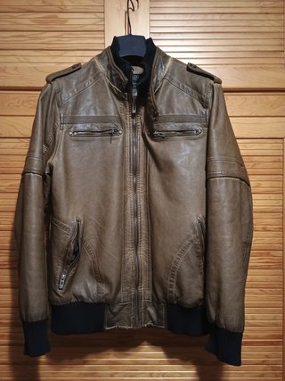 Chaqueta de Piel Sintética Marrón