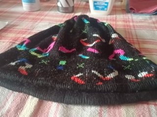 Berretto unisex nero multicolor