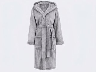 Albornoz Largo Bata Polar para Mujer, Capucha