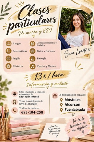 Profesora particular - Primaria y ESO