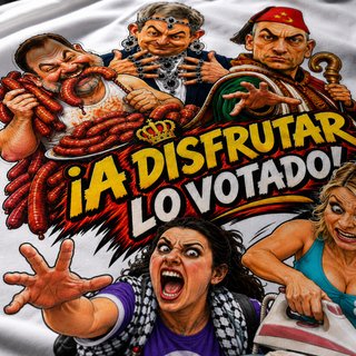Camiseta BRAVURA A Disfrutar lo Votado blanca