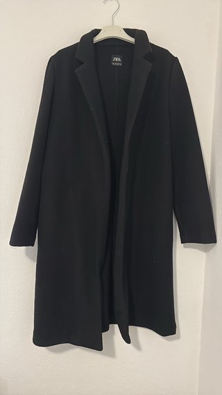Abrigo Negro Zara Talla M