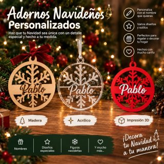 Adornos de Navidad Personalizados