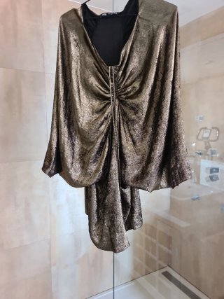 Vestido Corto de Fiesta ZARA Dorado