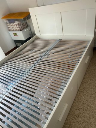 Cama IKEA 140 cm con Cabecero y Estantería