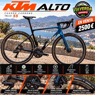 Bicicleta Carretera KTM Alto Carbono Talla 55