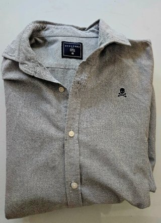 Camisa Scalpers gris con calavera Talla M