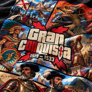 Camiseta BRAVURA Gran Conquista negra nueva