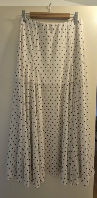 Falda larga lunares Bershka