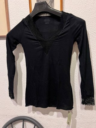 Top Manga Larga Intimissimi Negro