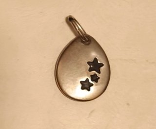 Colgante Plata Diseño Estrellas