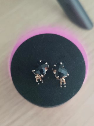 Pendientes Tous Corazón Negro y Dorado