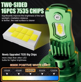 Luz LED H7 CANBUS 1000W 6000K