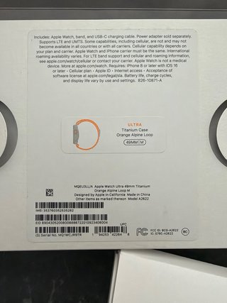 Apple Watch Ultra 1 impoluto (90% Batería) 49 mm