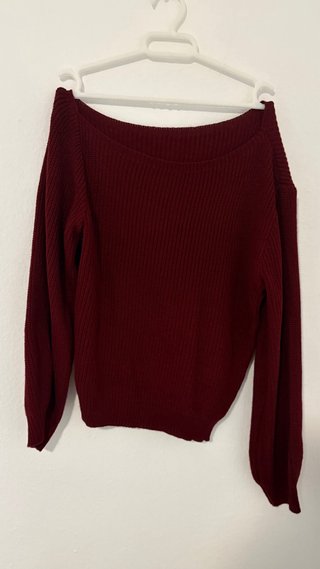 Jersey de Hombro Descubierto Rojo