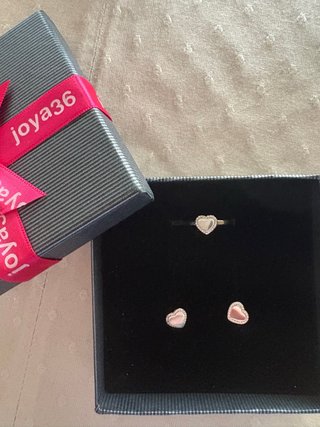 Conjunto de Anillo y Pendientes de Plata