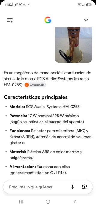 Megáfono Portátil RCS Audio-Systems HM-025S