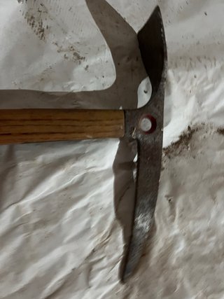 Piolet Antiguo de Madera para Colección
