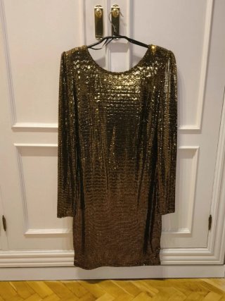 Vestido fiesta lentejuelas Sfera Talla L