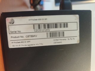 Ordenador HP ProDesk 800 G1 SFF 12GB RAM