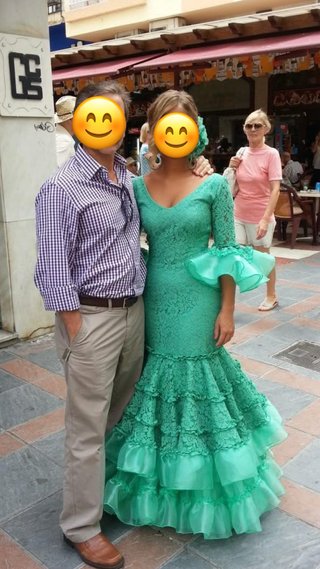 Traje de flamenca verde