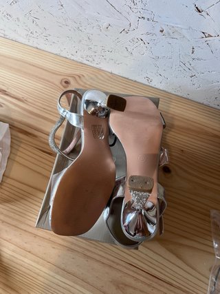 Sandalias de Fiesta Plateadas Talla 39