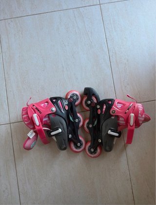 Patines en línea infantiles rosas
