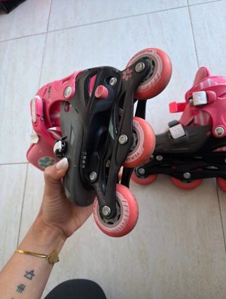 Patines en línea infantiles rosas