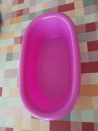 Bañera para muñecas rosa
