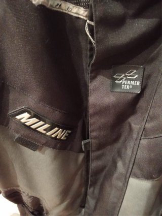 Chaqueta de Moto Miline Negra y Gris