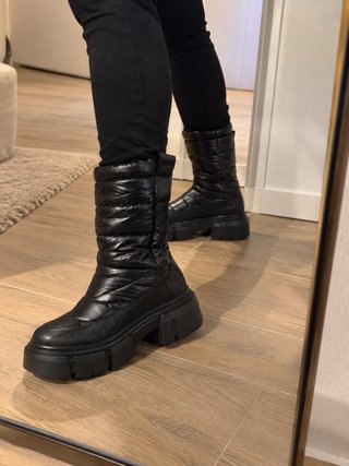 Stivaletti Zara Neri Imbottiti Platform