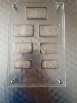 Colección Billetes Plata 500, 100, 20, 10, 5