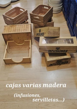 Lote de 9 Cajas de Madera Variadas