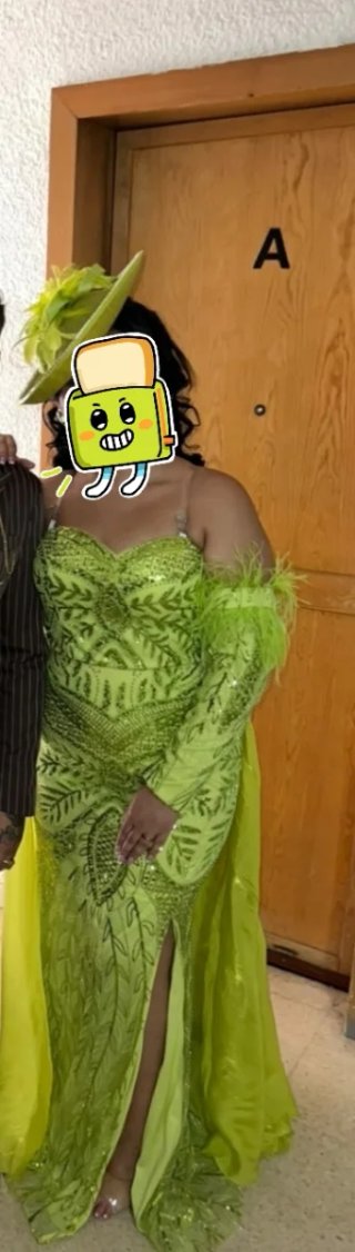 Vestido Largo Verde con Lentejuelas