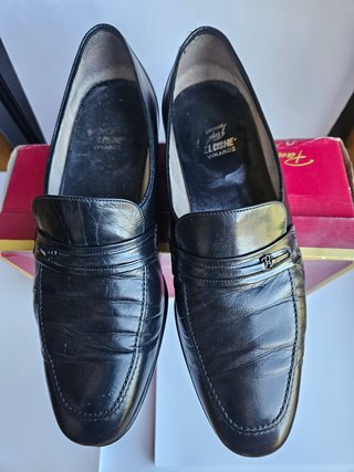Manoletinas de Piel Paco Milán Negras Talla 42