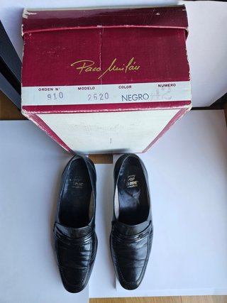 Manoletinas de Piel Paco Milán Negras Talla 42