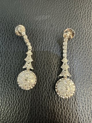 Pendientes de Platino y Diamantes