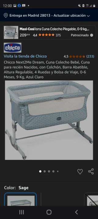 Culla ad altalena Chicco Next2Me Dream