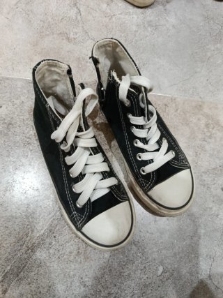 Botas altas niña negras talla 33
