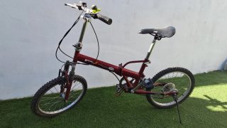 Bicicleta Plegable Mountain Bike Roja